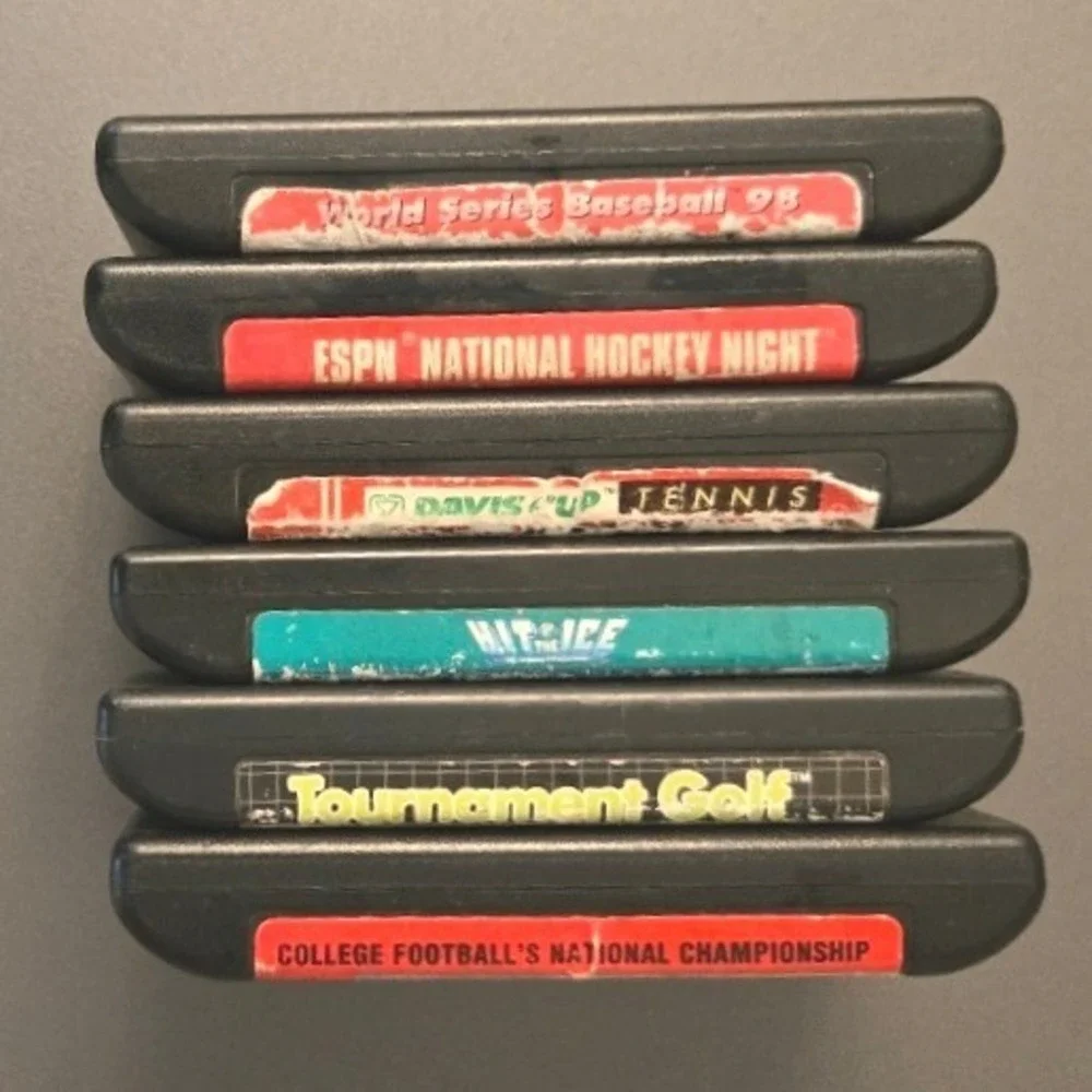 Lot of 6 Sega Genesis Sports Games Hit the Ice World Series Baseball 98 Loose